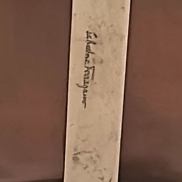 Salvatore Ferragamo Structured Shoulder Bag Shiny Brown Classic Minimalist - Picture 4 of 14